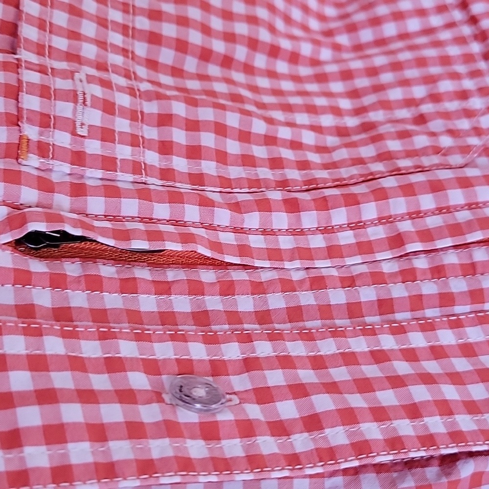 Orvis red/white checkered, button down long sleev… - image 4